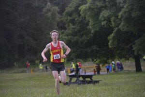 A relaxed Ethan McMullan coming home in 3rd place at Drinnahilly
